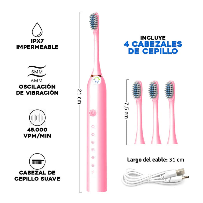 CEPILLO DENTAL ELECTRICO + 4 CABEZALES DE  RESPUESTO