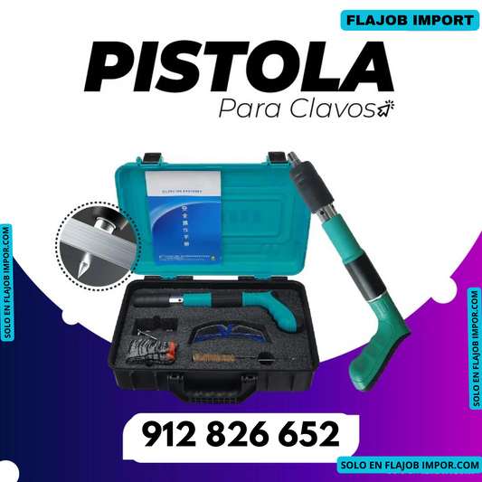 KIT PISTOLA DE CLAVO PROFESIONAL + PACK DE CLAVOS